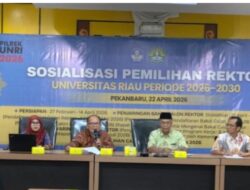 Delapan Bakal Calon Rektor Unri 2026–2030 Resmi Ditetapkan, Terbanyak Sepanjang Sejarah